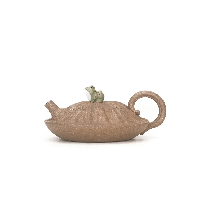Zisha pot green tea raw ore section mud handmade celadon frog He scoop household kung fu teapot tea set