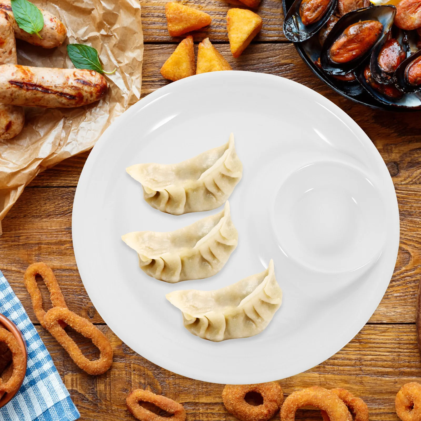 

Набор керамических тарелок для супа и сэндвичей, многофункциональный, с гладкой поверхностью, легко моется, подходит для дома и кухни