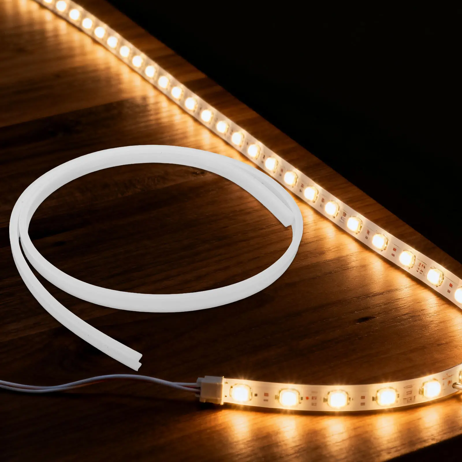 LED Light Strip Diffuser Shape Curved Cover Linear Strip Track Bendable Tape Light Channel Glare Reduction Lighting