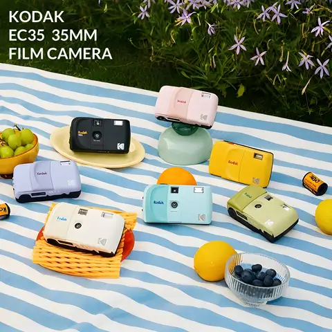 Genuine Kodak EC35 35mm Film Camera Retro Film Full Frame 135 Film Machine Built-In Flash 25mm Lens Non Disposable Film Camera