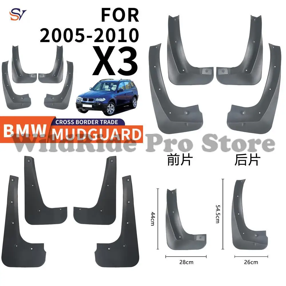 

Front and Rear Mud Flaps for BMW X3 2005-2010 PP Material Easy Installation Protection Soft Rubber Fender Liners