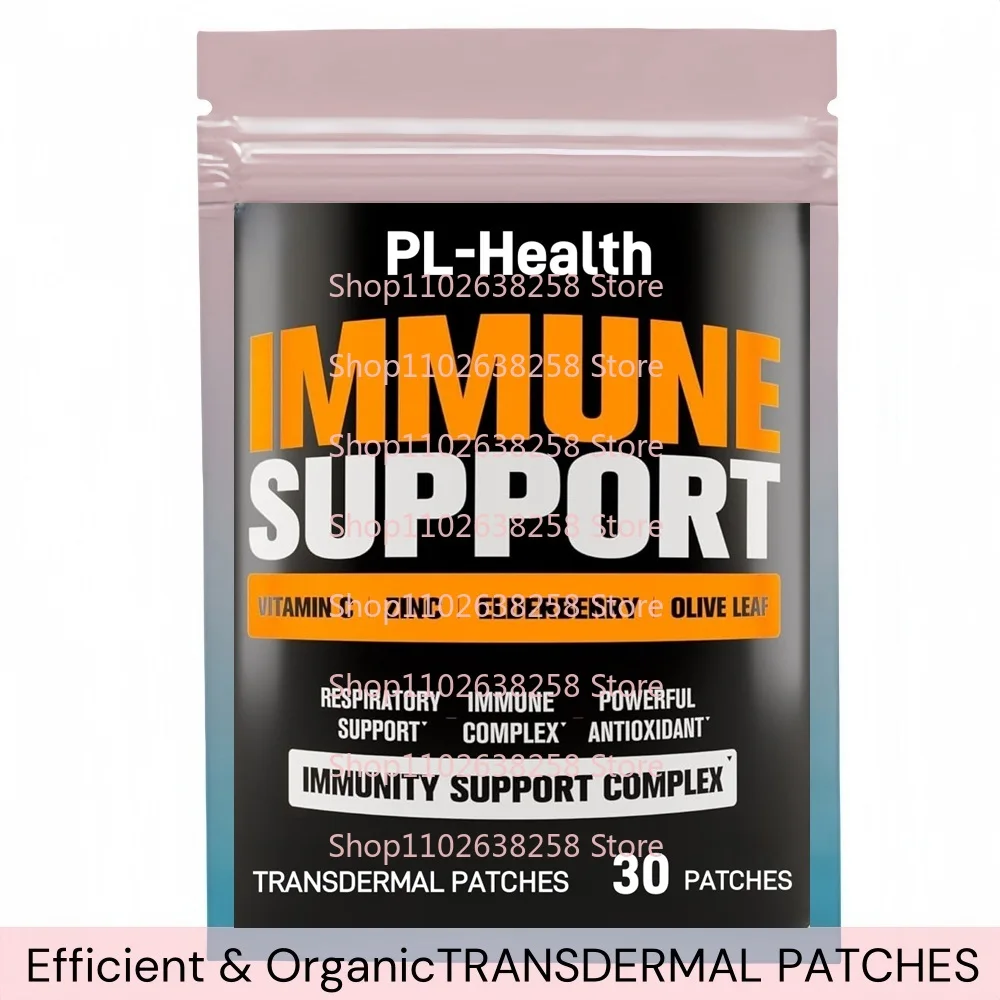 30 Patches Immune Support Vitamins Transdermal Patches - with Zinc, Vitamin C Echinacea Immunity Renewal Complex