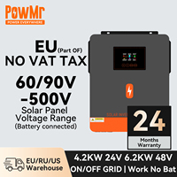 PowMr Hybrid Solar Inverter On Grid 48V 24V MPPT 120A Grid Tie Inverter 230V Pure Sine Wave Max Pv Power 6500W 6200W