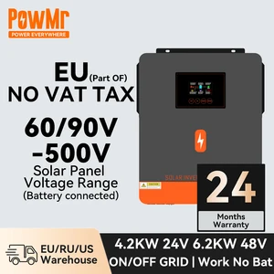Powmr Hybrid Solar Inverter on Network 48V 24V MPPT 120A Network Timber Inverter 230V Sennoidal Wave Pure Max PV Power 6500W 6200W 7 Main Hybrid Inverter Sales - №7