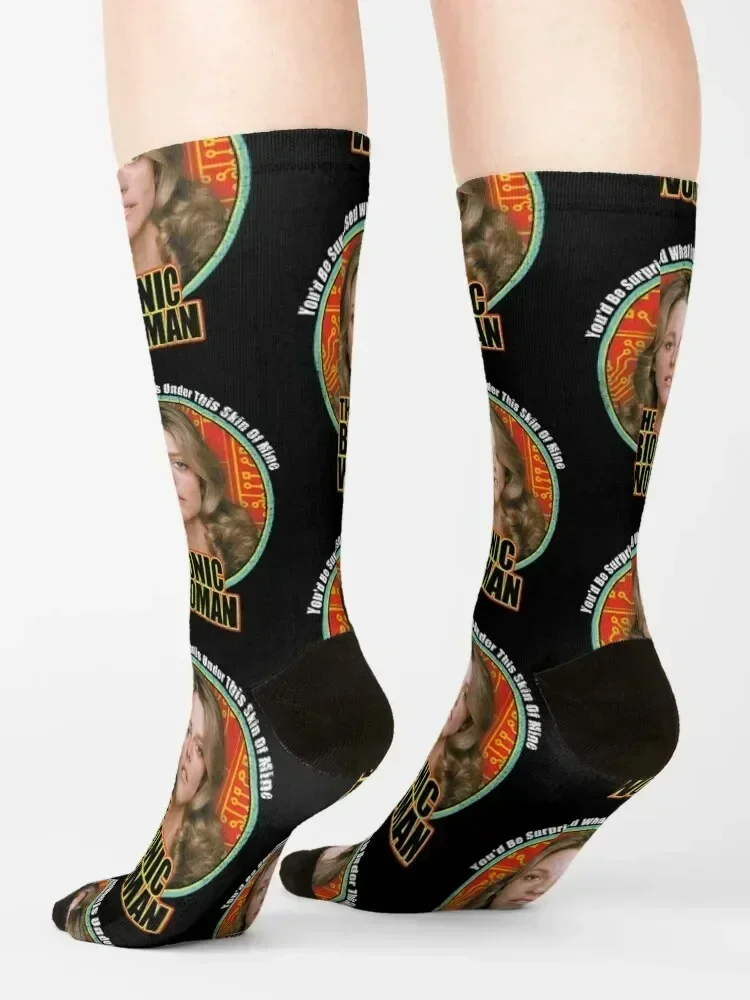 جوارب The Bionic Woman مصممة لصالة الألعاب الرياضية للأطفال والرجال جوارب نسائية