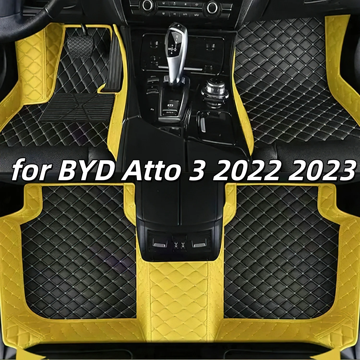 Car Accessories interior floor mats for BYD Atto 3 2022 2023 Auto full set carpet pads leather foot mat rugs