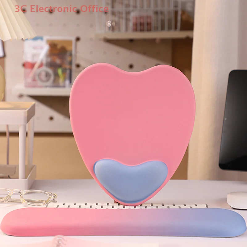 Alfombrilla de ratón de espuma viscoelástica con Base de goma antideslizante, cojín ergonómico de soporte para muñeca para oficina, hogar, ordenador portátil y escritorio