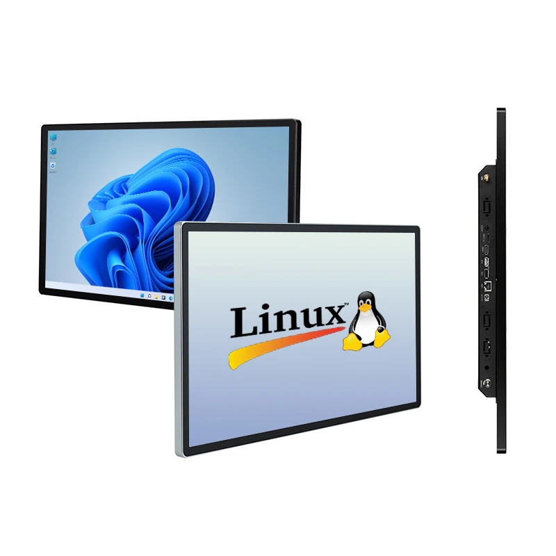 27/32/43 Inch Capacitive Touch Screen Monitor Black Self Service Commercial Display For Metal Payment Kiosks