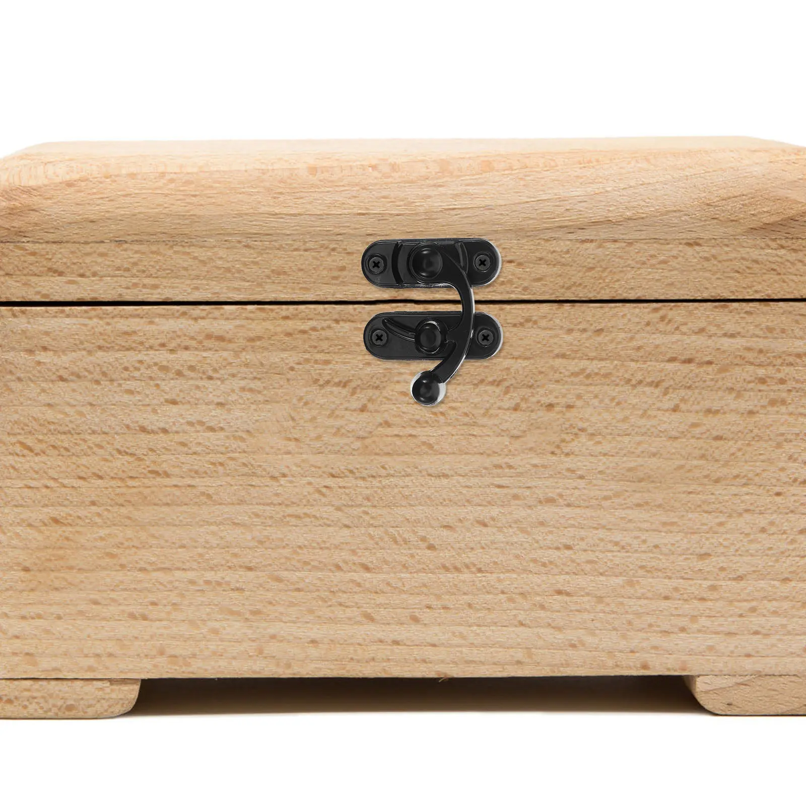 6Pcs Retro Style Jewelry Box Latch Zinc Alloy Bull Horn Lock Decorative Hasp Clasp for Wood Box Trunk Chest Hardware Lock