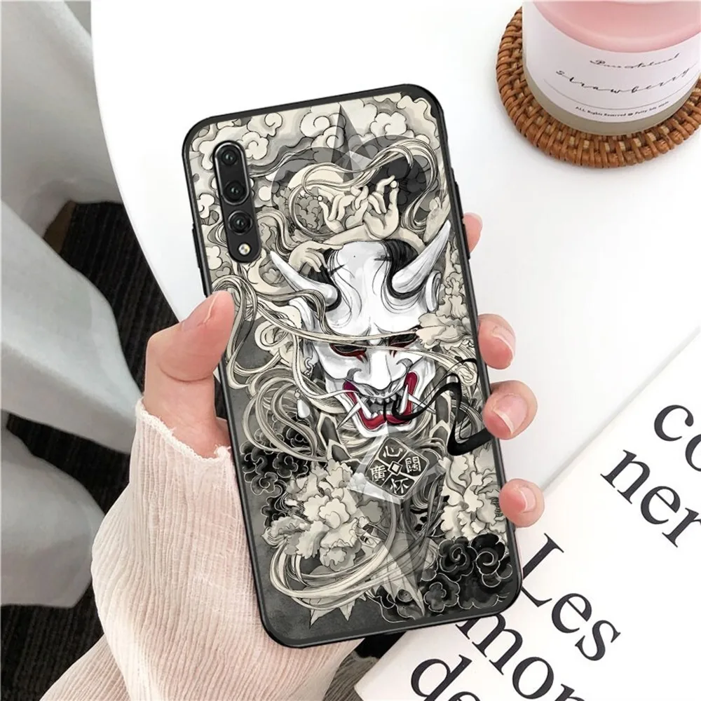 Samurai Oni Mask Phone Case For Huawei P 8 9 10 20 30 40 50 Pro Lite Psmart Honor 10 lite 70 Mate 20lite