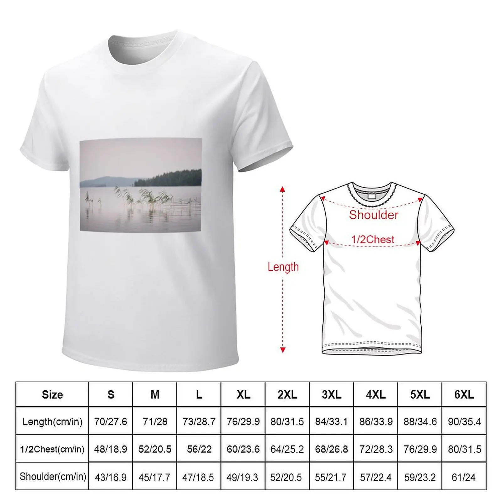 Finnish Summer Evening at Calm Lake The Rushes T-Shirt boys whites summer top blacks customizeds mens clothes