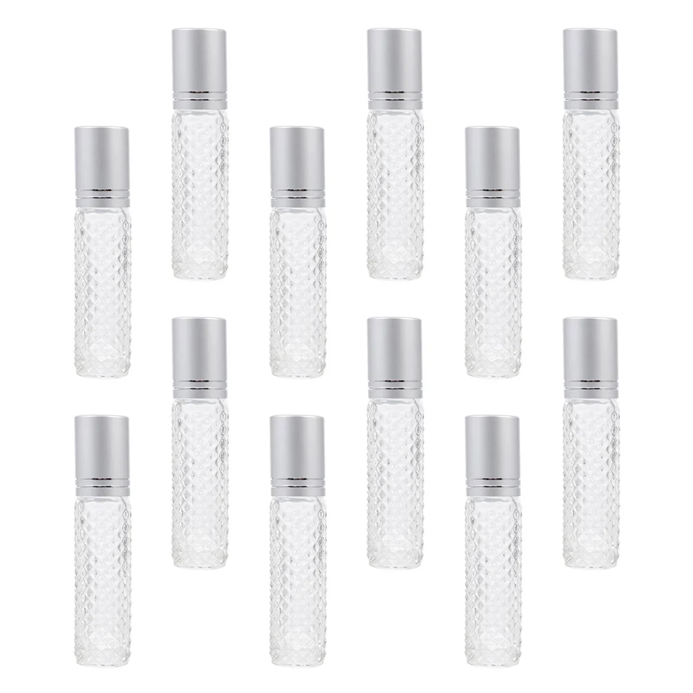 

12Pcs Anti Slip Roll-on Bottles Essential Oil Bottles Refillable Subpackage Travel Perfume Oil Bottle