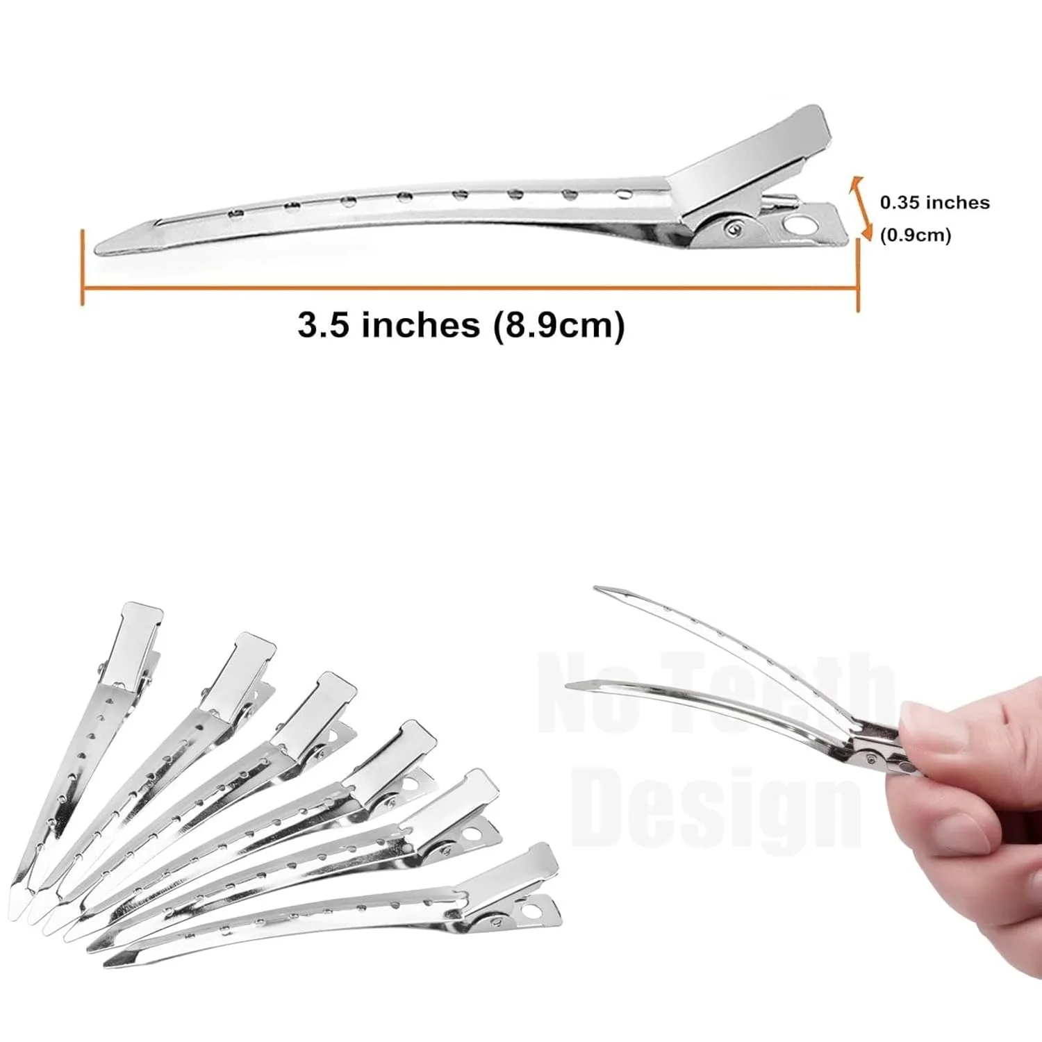 Hair Salon Hair Clips Metal Duckbill Crocodile Curling Hair Styling Clips Barber Shop Hair Positioning Clips Women Hair Clips