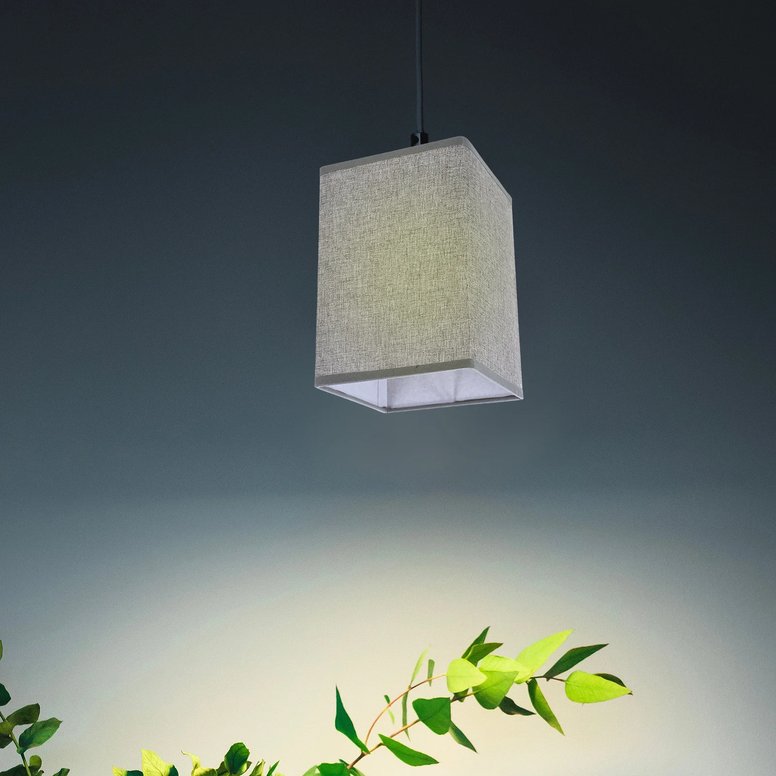 2 قطعة عاكس الضوء رمادي كتان غطاء مصباح النسيج غطاء خفيف للمنزل غرفة نوم مكتب دائم الجدول مصباح استبدال #1