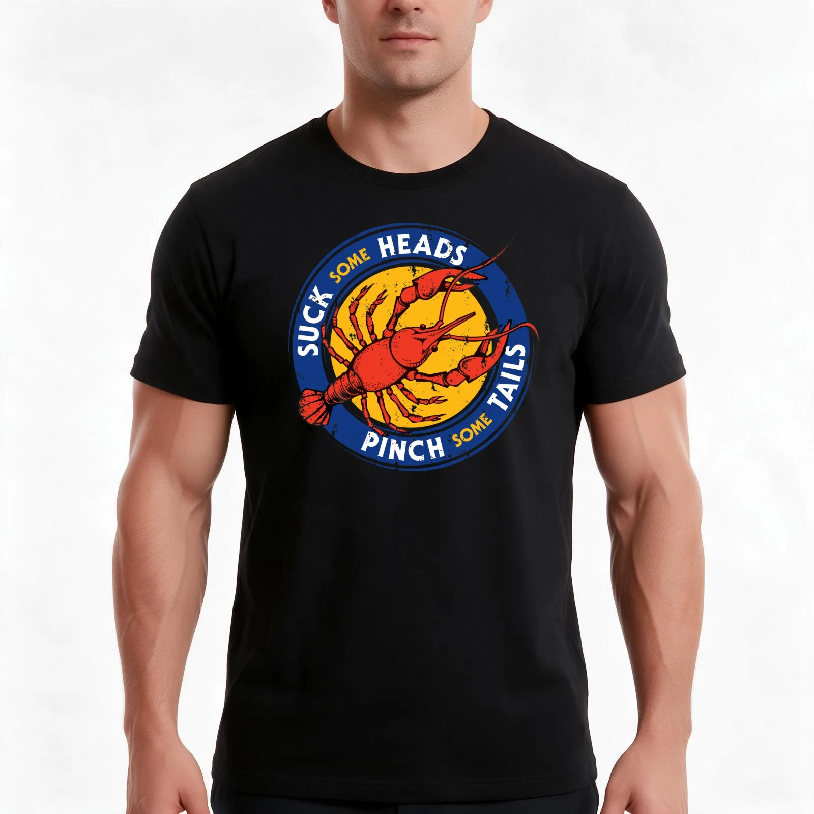 Suck Heads Pinch Tails - Distressed T-Shirt Summer Casual Cotton Tee Oversized Streetwear Tops Vintage Graphic Print