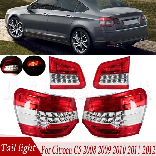 Luces traseras, luz trasera, luz intermitente, lámpara de freno trasero, conjunto de lámpara trasera para Citroen C5 2008 2009 2010 2011 2012