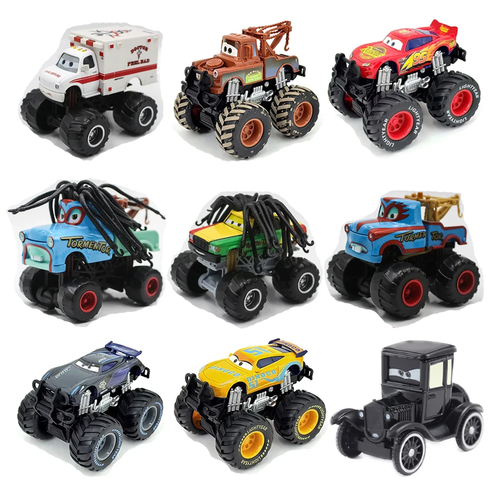 Pixer Cars 3  Alloy Off-road Large Wheel Vehicle Monster Truck Tormentor Mater Frightening McMean Model Cars Toys Gifts