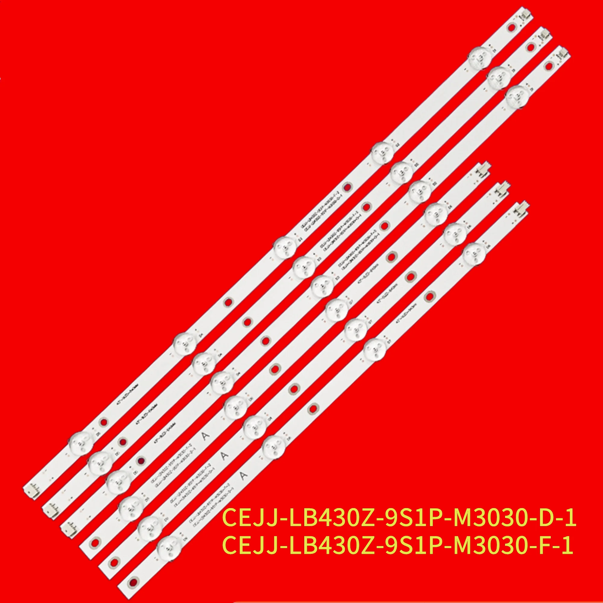 แถบไฟ LED สำหรับ LE43M3776 43S5295 LE43M3778 LE43M5776 T4376M 43HFF3953 43PFF3212 43PFF3282 CEJJ-LB430Z-9S1P-M3030-D-1 43PFF3933