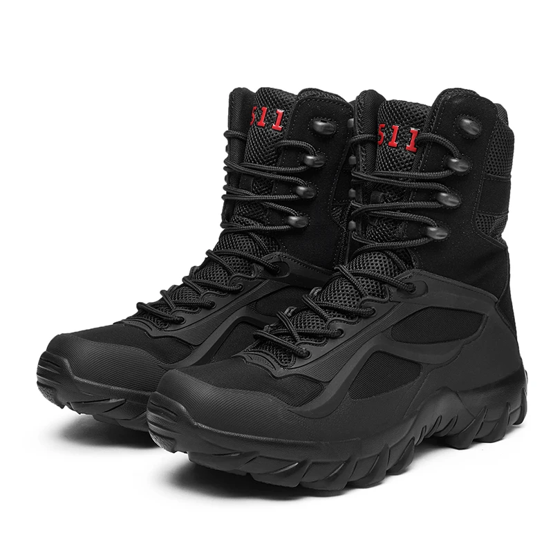 Men\'s Desert Boots Outdoor Man Non-slip Snow Boots Male Waterproof Tactical Boots Platform Ankle Men Platform Boots Motorbike