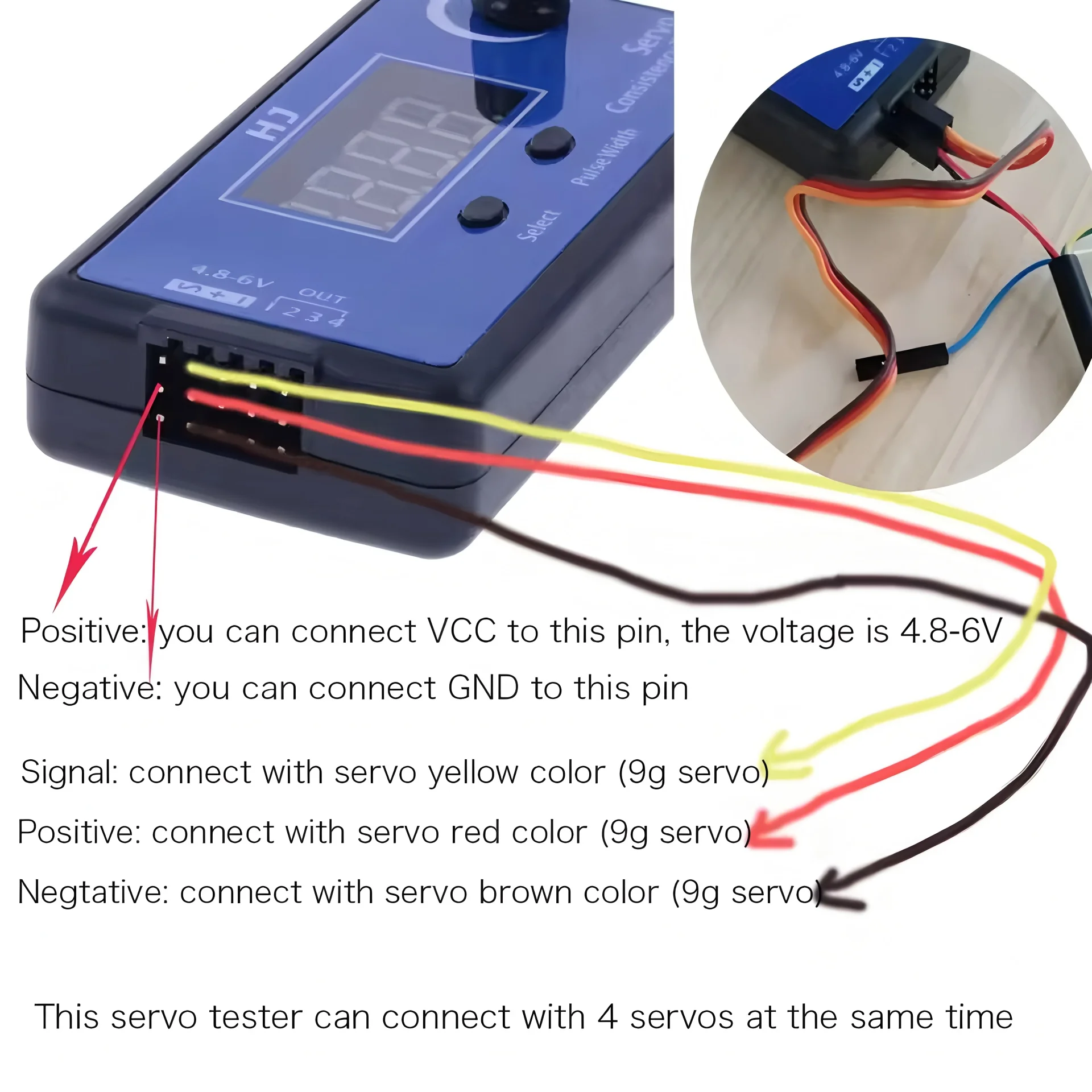Digital Servo Tester ESC Consistency Speed Controller Steering Gear Measurement Tool for RC Helicopters Airplanes Cars