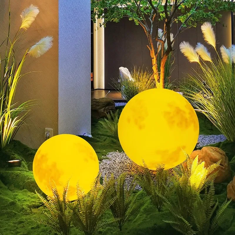 Internet celebrity led moon light wiring-free solar lawn light waterproof moon light landscaping homestay villa courtyard light