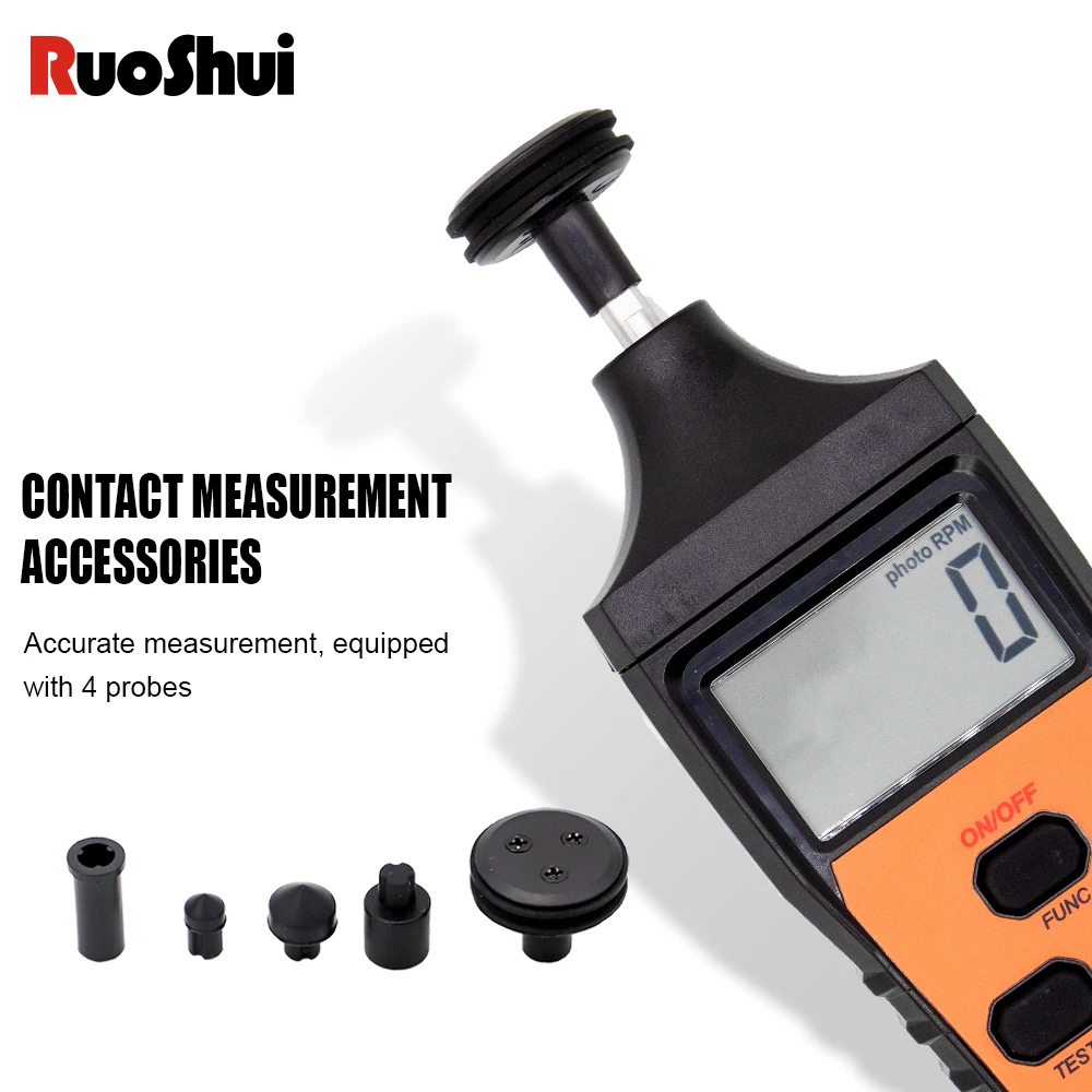 RuoShui tachimetro digitale Laser Tacometro senza contatto sensore intelligente misuratore di velocità gamma 2.5 -99999 giri/min Tester motore