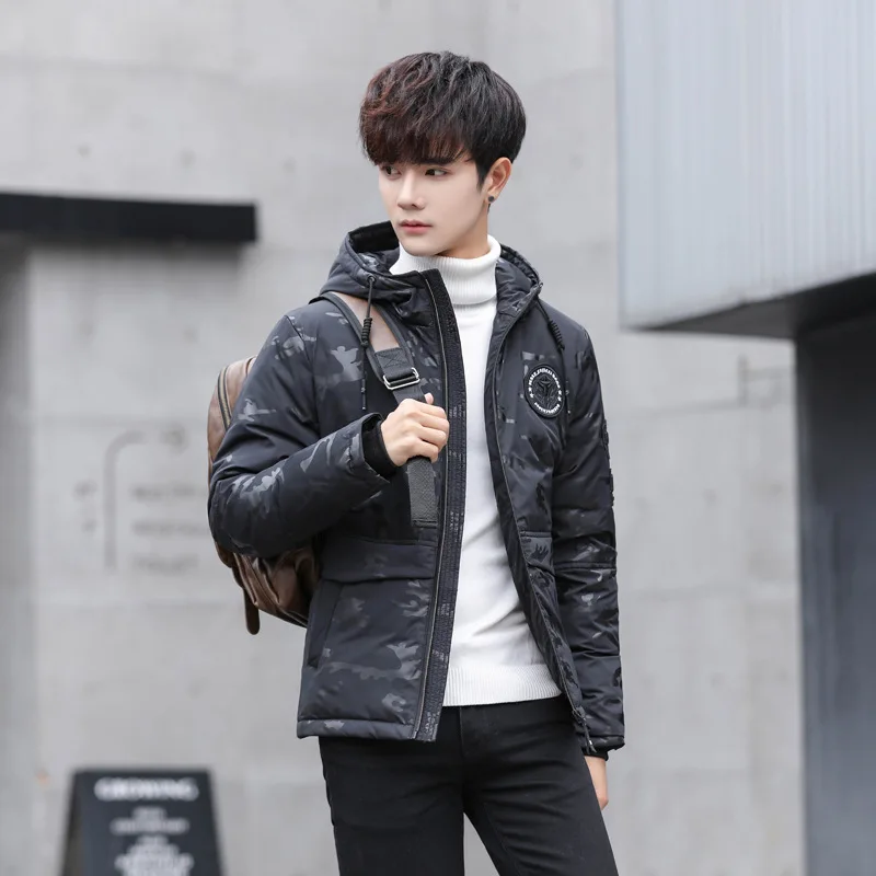 Men's Down Jacket Winter Parkas Jacket Men Windbreaker White Duck Down Snow Down Parkas Hooded Thicken Warm Jackets Overcoat Men
