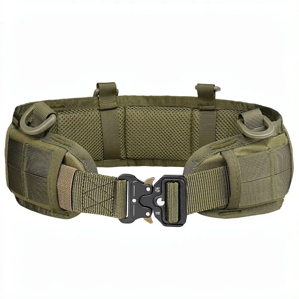 Tactical Waist Belt Molle Compatible Modular Padded Support Harness Durable Combat Equipment For Outdoor Hunting Training