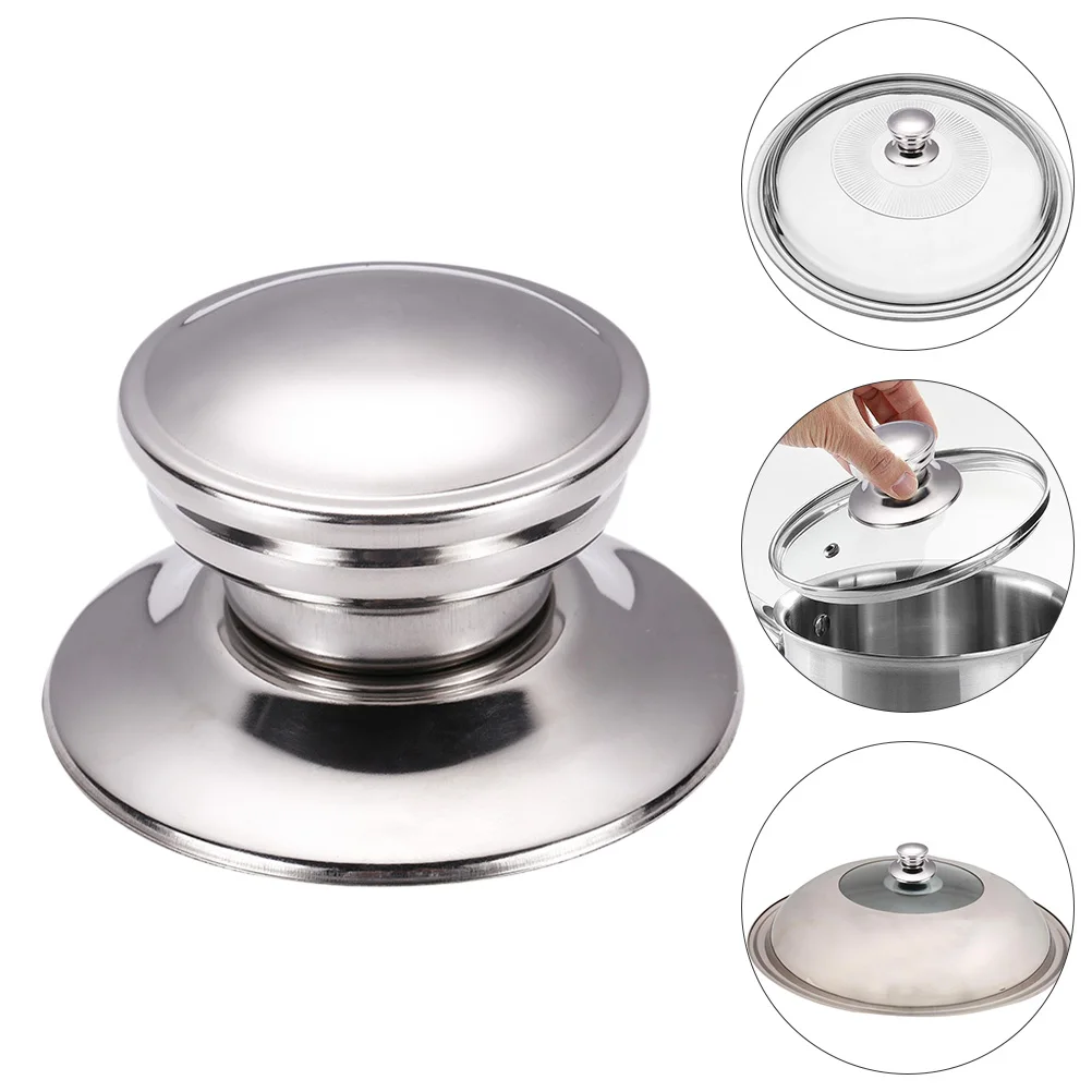 

4 Stainless Steel Anti scald H Pan Lid Replacement Comfortable Grip Detachable Kitchen Accessories Heat Resistant Fine