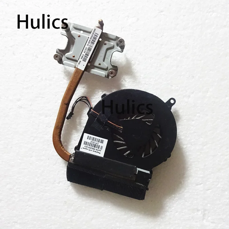 Hulics Used Laptop Cooling & Fan For HP CQ58 650 655 2000 INTEL Heatsink   Radiator  686259-001