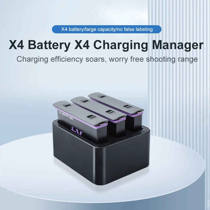 1/2/3pcs 2500mAh X4 Li-ion Batteries & Fast Charge Hub Charger Accessories For Insta360 X4 Rechargeable Battery