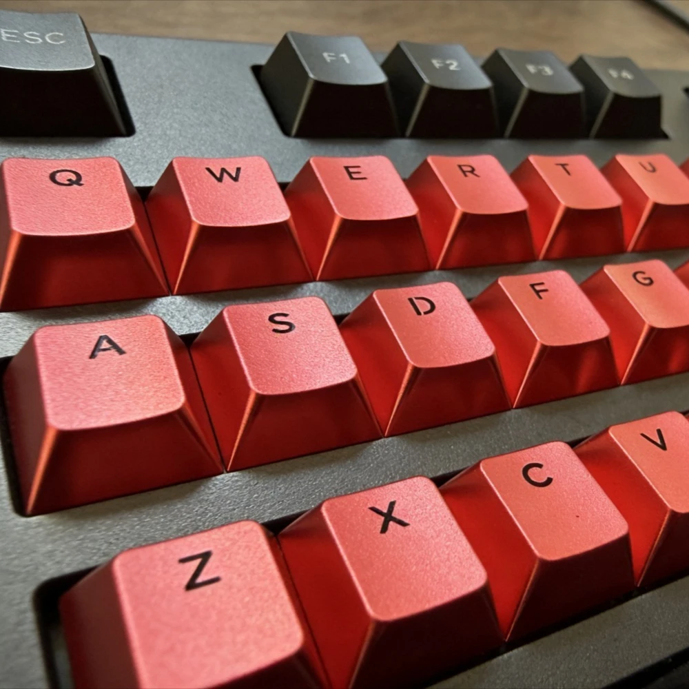 

Алюминиевые прозрачные кейкапы с 26 буквами, матовые анодированные, CNC-обработка, OEM-высота, серебристые, черные, красные, золотые