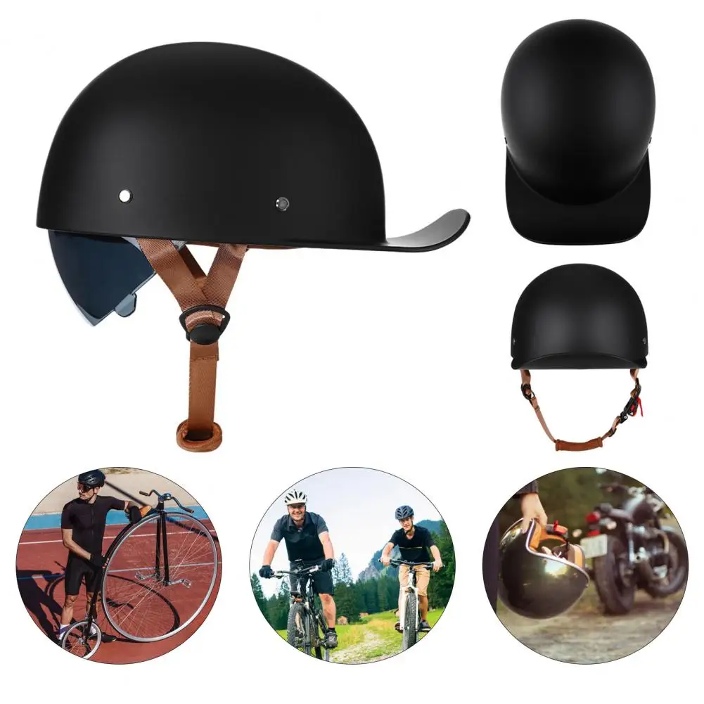 

Baseball Hat Helmet Vintage Motorcycle Helmet for Outdoor Cycling Roller Skating Open Face Baseball Hat Lightweight for Riders