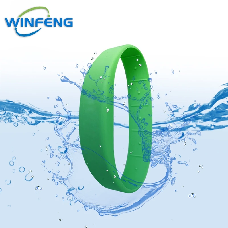 13.56MHz RFID Silicone Wristband Bracelet Waterproof NFC Tag Wrist Bands MF S50 1K Read Write IC Door Access Control Card