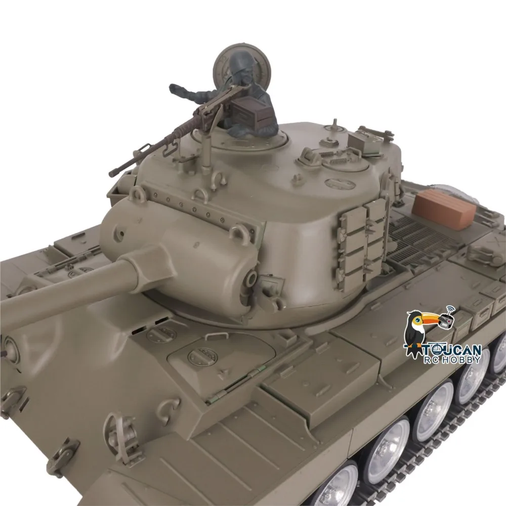 ヘンロン 1/16 7.0 M26 パーシング RTR RC戦車 3838 メタルトラックホイール 360 °   砲塔