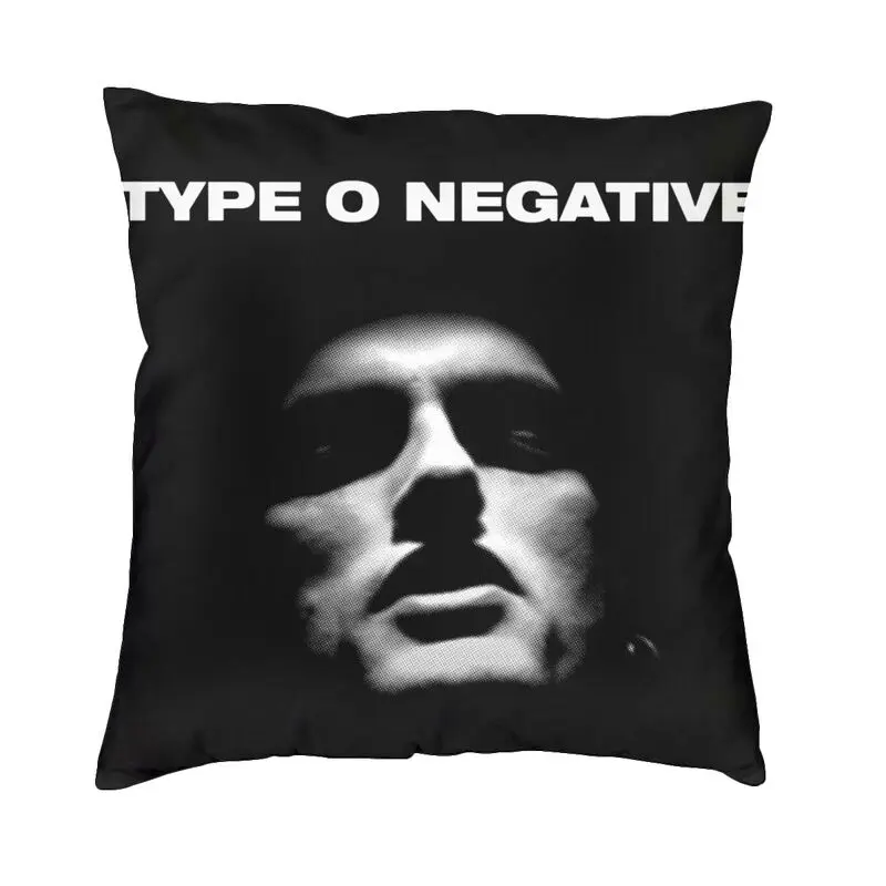 Cool Heavy Metal Rock Logo O Type Negative Square Throw Pillow Case Decoration 3D Double Side Printed Cushion Cover for Sofa