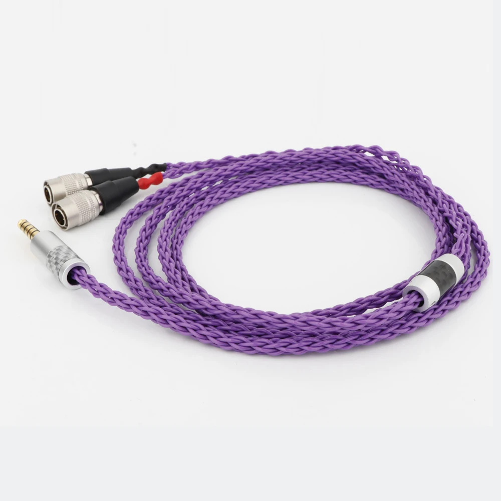 كابل سماعة رأس مطلي بالفضة 8 Core OCC استبدال كابل ترقية لكابل MrSpeakers Mr Speakers Ether Alpha Dog Prime Haldane