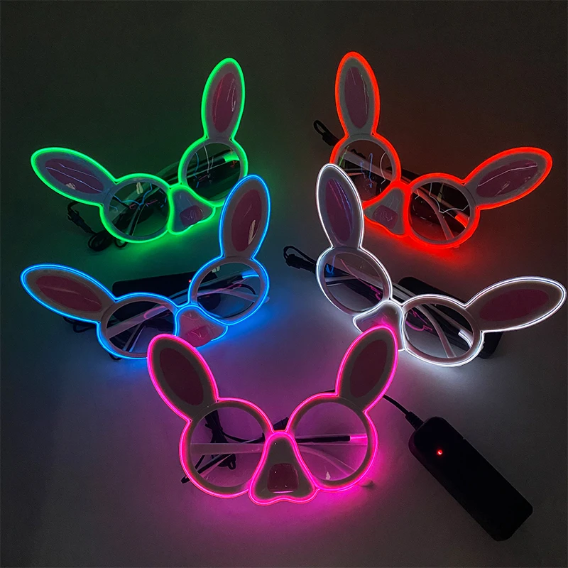 1 pc Costumes Cosplay lunettes Mini lapin lunettes garçons filles lunettes DJ discothèque Bar danse lunettes carnaval cadeau lunettes de soleil