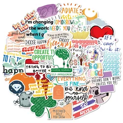 50PCS Healing Words for the Soul Graffiti Stickers Water Bottle Laptop Mobile Phone Skateboard Kids Adult Stickers