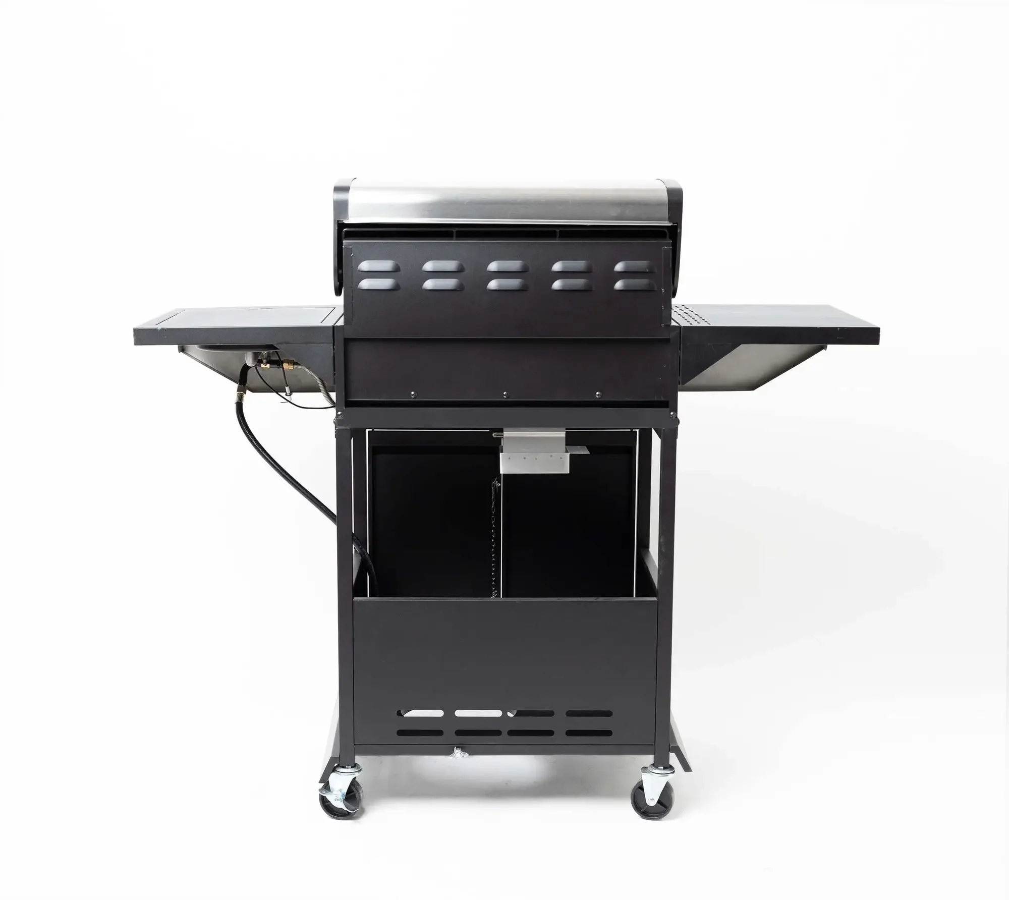 

Propane Grill 3 Burner Barbecue Grill Stainless Steel Gas Grill with Side Burner and Thermometer for Outdoor BBQ; Camping