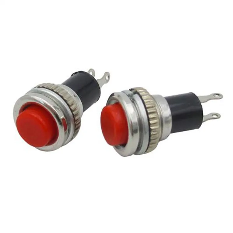 1pcs Button Switch Toggle Switch Reset Button Lock Free Red DS-316