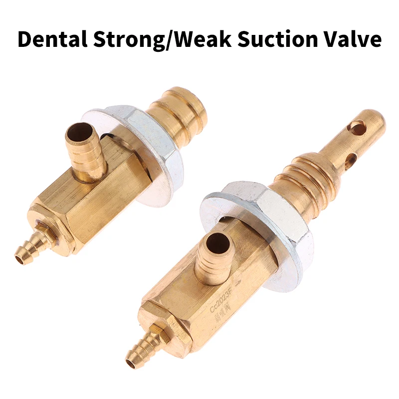 1pcs Dental Strong/Weak Suction Valve Dentistry Brass Valve For Dentist Chair Spare Part Generator Suction Valve Connection