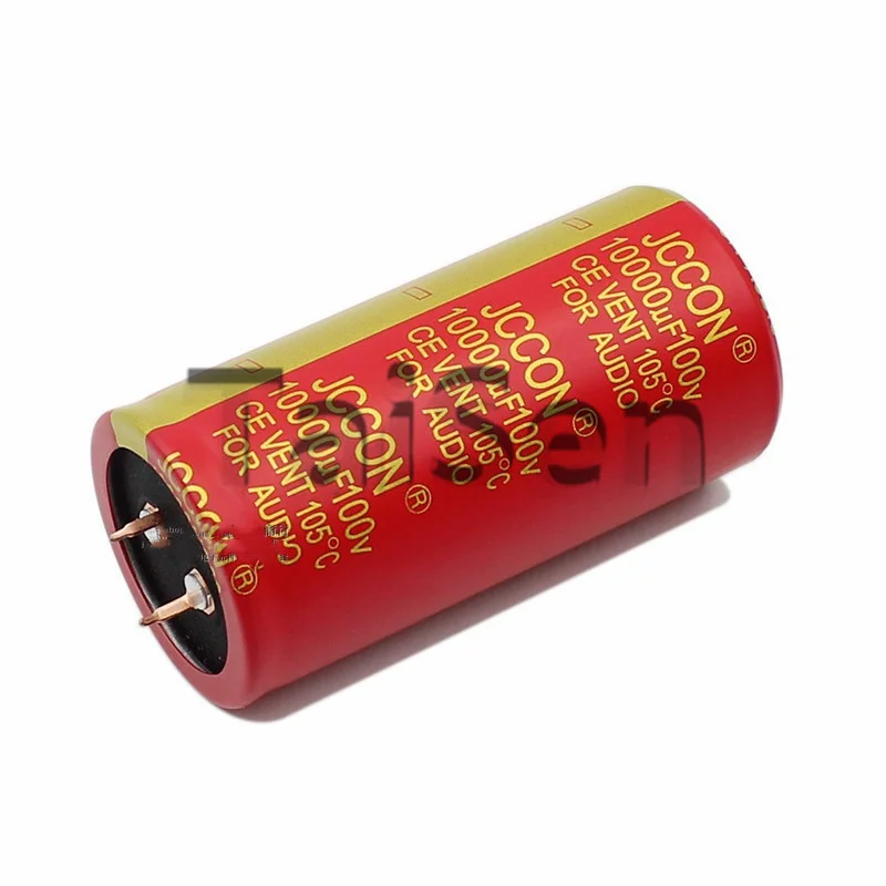 1 Stück 100V 10000uF JCCON Kupferkabel Rote Hülle Audio-Verstärker-Filterkondensator, Brandneu 35×70mm – Detail 4