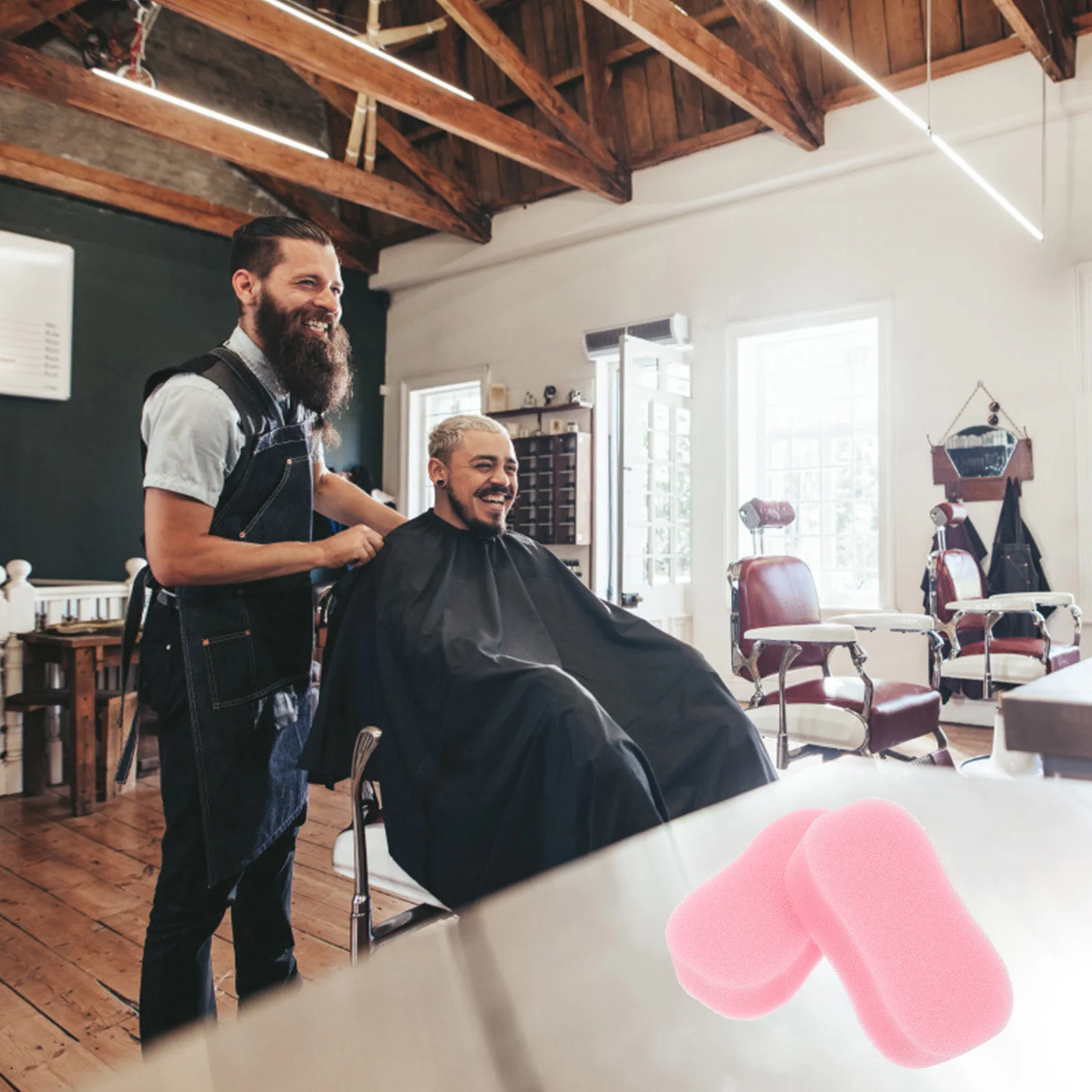 

20Pcs Hair Cutting Cleaning Sponge Brush Practical Durable Lightweight Hairdressing Neck Duster Tool Hair Sponge Brush