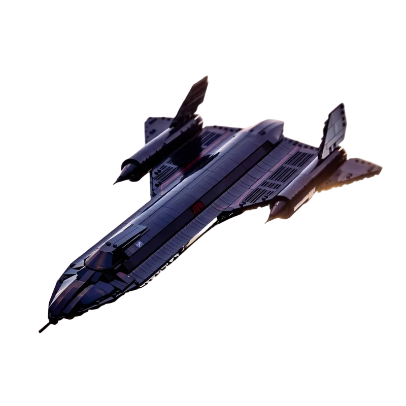 Military Series MOC Fighter SR-71 Blackbird Assemble Building Blocks Airplane Model Originality Brick Collector Sets Toy Gifts