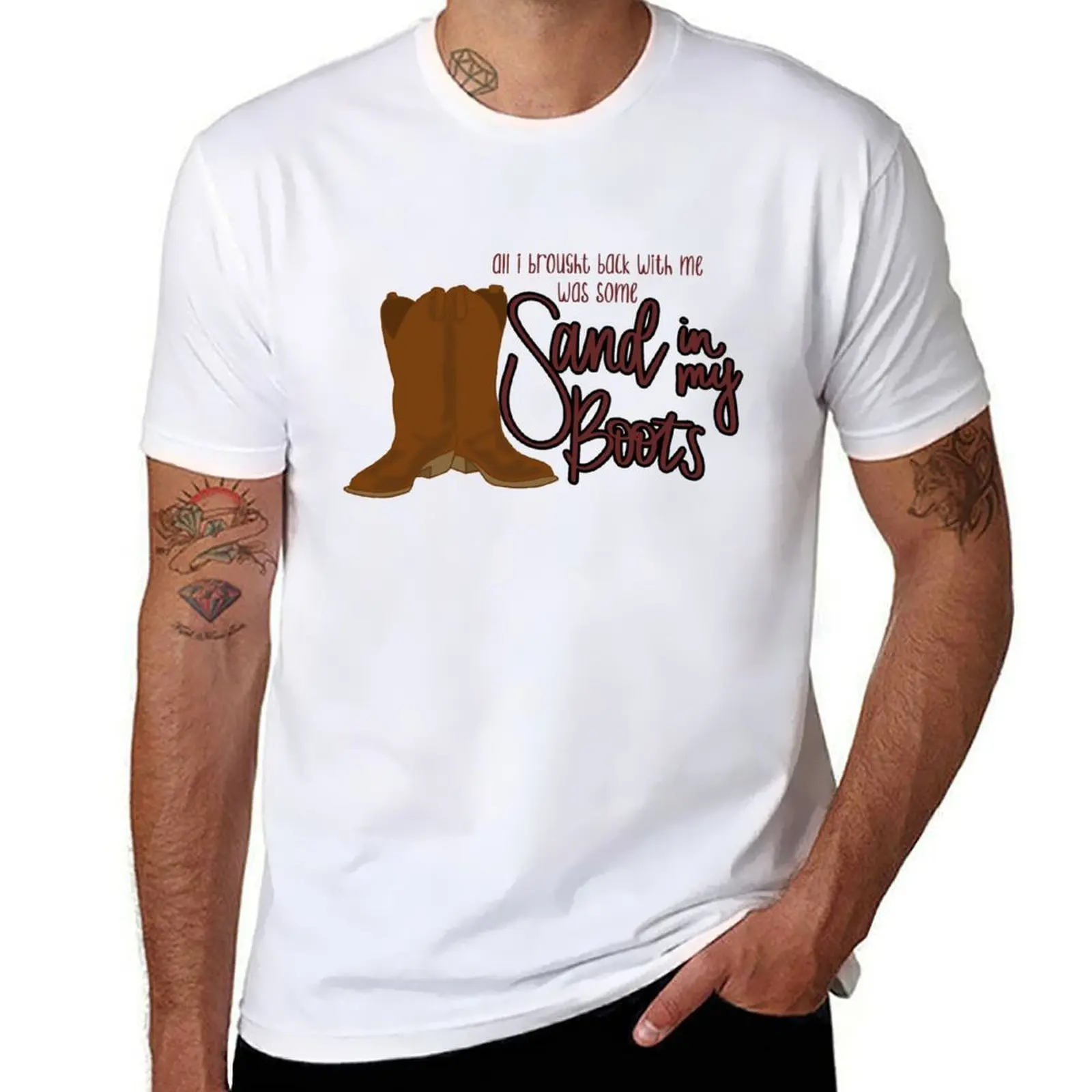 

Sand in my boots T-Shirt t shirt for man 100 percent cotton cotton t shirt pack T-Shirt