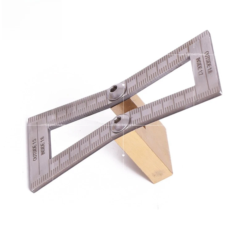 Brass Micrometer Dovetail Scribing Gauge Woodworking Scriber Mortise and Tenon Scribing Template Drawing Tool Accurate
