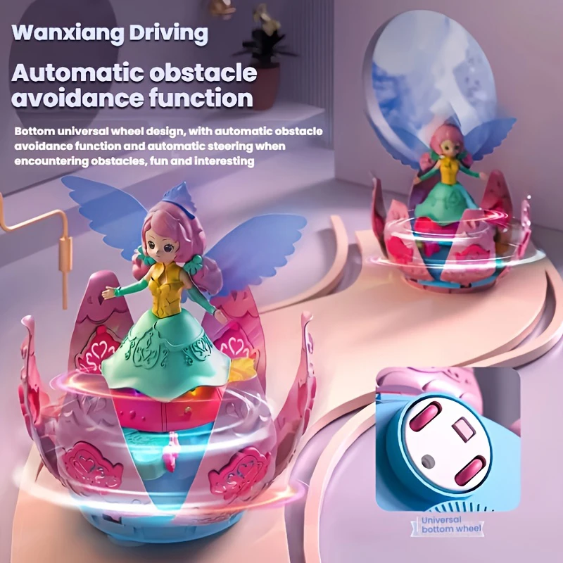 Electric Spinning Dancing Fairy Princess Toy for Girls Universal Colorful Sound And Light Baby Gift