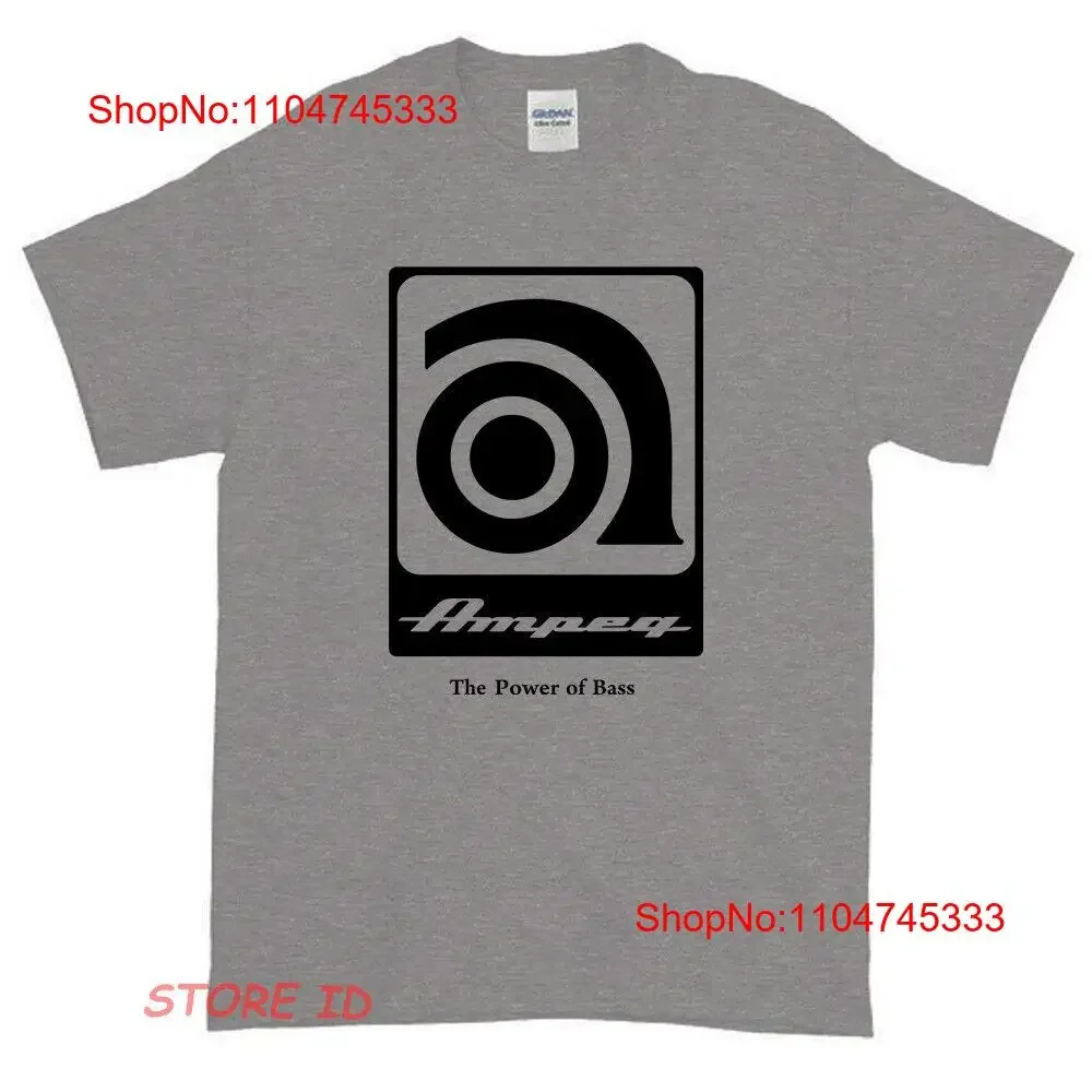 Novo amplificador ampeg amps logotipo da guitarra masculino americano engraçado t camisa tamanho s xxl vintage lavado versátil unisex gráfico casual