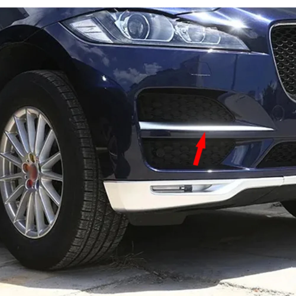

Front Fog Light Lamp Eyebrow Cover Trim For Jaguar F-PACE 2016 2017 2018 Matte Car Foglight Foglamp Eyelid Strip Accessories